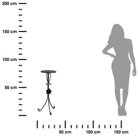 HowHomely STOJAN NA KVETINÁČ BROSE 75X35 CM ČIERNA