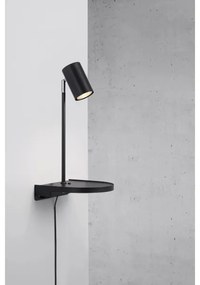 Nordlux - nástenné svietidlo s poličkou CODY 1xGU10/15W/230V čierne