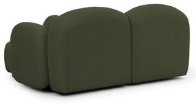 Zelená rohová pohovka z textílie buklé (pravý roh/s leňoškou) Orbit – Ropez