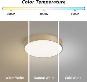 Brilagi - LED Stropné svietidlo POOL LED/36W/230V 3000/4000/6000K pr. 30 cm zlaté