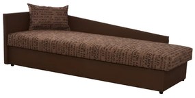 Jednolôžková posteľ (váľanda) Judit L - hnedá / vzor (Vegas 3)