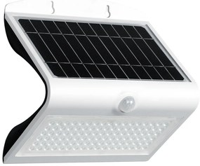 Exteriérové solárne nástenné LED svietidlo Butterfly, 1x LED 6,8w, biela, pohybový senzor