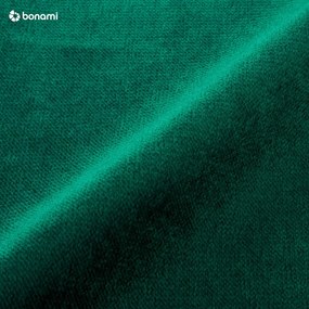 Zelená zamatová rozkladacia rohová pohovka Miuform Lofty Lilly, pravý roh