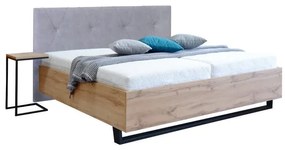 Drevená posteľ Alexandra 180x200, dub, bez matraca