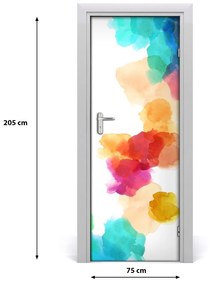 Samolepiace fototapety na dvere farebné fľaky 75x205 cm