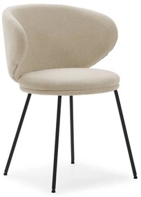 Béžové čalúnené jedálenské kreslá v súprave 2 ks Rush – Marckeric