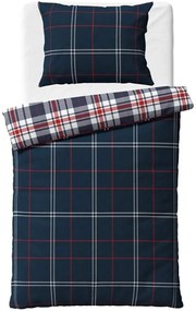 Flanelové posteľné obliečky Káro Oxford - 70 x 90 cm + 140 x 200 cm