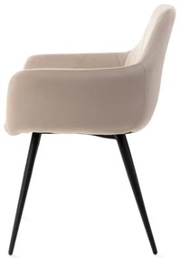 Jedálenská stolička FELLICE zamatová béžová 847269