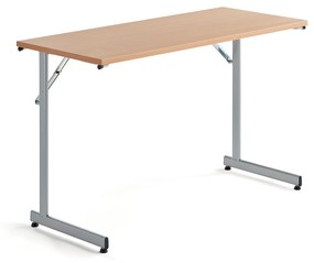Rokovací stôl Claire, 1200x500 mm, bukový laminát/šedá