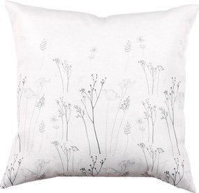 Dekoračný vankúš Lúčne kvety 45x45 cm, krémový