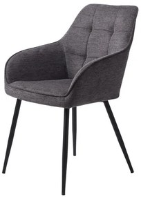 Jedálenská stolička Unique Furniture NOLAN sivá látka 50800001