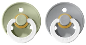 BIBS Colour cumlíky, kaučuk NOČNÉ 2ks - veľkosť 2 - Sage Cloud