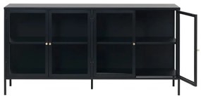 Čierna kovová vitrína 170x85 cm Carmel – Unique Furniture