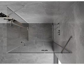 Mexen Mist-H Duo, 2-krídlový výklopný sprchový kút 100 x 120 cm, číre sklo, chrómový profil, 8A5-100L-120P-01-00
