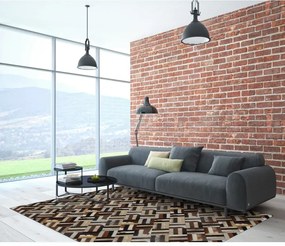 Kožený koberec Typ 2 70x140 cm - vzor patchwork