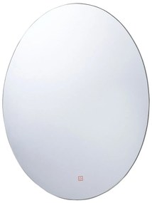 Nástenné zrkadlo s LED osvetlením 60 x 80 cm strieborné MAZILLE Beliani