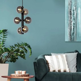 Toolight Toolight, závesné svietidlo Modern 6xG9 APP1163-6CP, čierna matná, OSW-04692