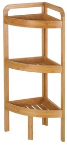 Trojposchodový bambusový rohový stojan Unimasa Bamboo