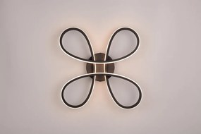 Čierne LED stropné svietidlo 40x40 cm Fly – Trio