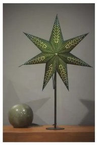 EMOS Dekoratívne vianočné svietnik s papierovou hviezdou, 1xE14, 45x67cm, zelený