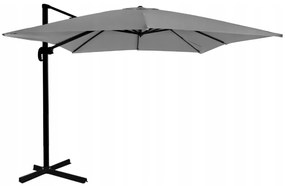 Štýlový sivý slnečník MINI ROMA 2,5 × 2,5 m