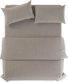 Svetlosivé/taupe ľanové obliečky na jednolôžko 135x200 cm Natural – Native Natural