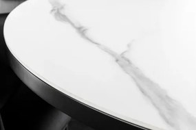 Rozkladací jedálenský stôl Mikado 46503 120/160x90cm Ceramik white marble  - Komfort-nábytok