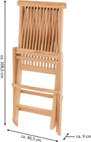 Garthen Gardenay 363 Skladacia stolička z tíkového dreva
