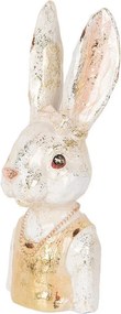 Decorative Figurine Rabbit 29 Cm White Plastic - 12*12*29 cm