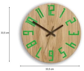 Sammer Nástenné hodiny Slim Wood Green 33 cm slimwoodgreenblack
