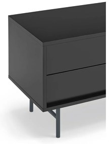 Čierno-antracitový TV stolík 180x56 cm Nube – Teulat