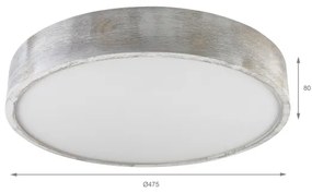 Brilagi - Stropné svietidlo PINO 3xE27/15W/230V borovicové/strieborné pr. 47,5 cm