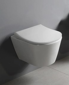 Sapho Sapho, AVVA CLEANWASH závesná WC misa s bidet. spŕškou, Rimless, 35,5x53cm, biela, 100312