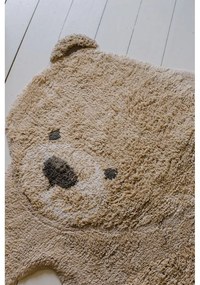 Béžový prateľný ručne tkaný bavlnený detský koberec 120x122 cm Bear – Lorena Canals
