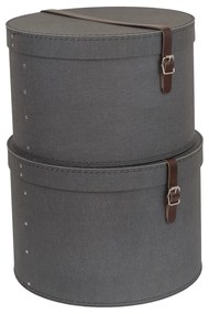 Súprava 2 čiernych škatúľ Bigso Box of Sweden Rut