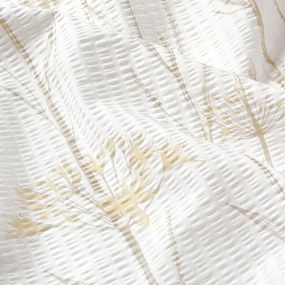 Goldea krepové posteľné obliečky duo - okrasné rastliny s latte 140 x 200 a 70 x 90 cm