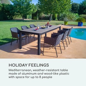 Blumfeldt Menorca Expand, záhradný stôl, 163 x 95 cm, antracitový