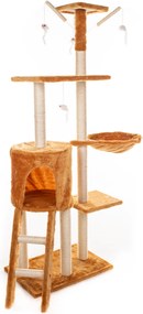 Škrabadlo pro kočky Hawaj 138 cm | červeno-hnědá