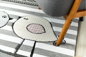 Dywany Łuszczów, Detský kusový koberec Petit C549 Birds grey, 120x170, šedá, detská izba