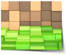 Sablio Plagát Blocks 3D - 60x40 cm