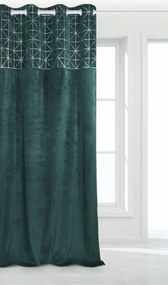 Velúrový záves GLOSSY tmavotyrkysový 140x250 cm