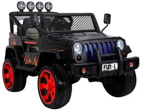 RAMIZ ELEKTRICKÉ AUTÍČKO RAPTOR DRIFTER 4x4 OFF ROAD - ČIERNO-ORANŽOVÉ  - 4x45W - 12V / 10Ah - 2023