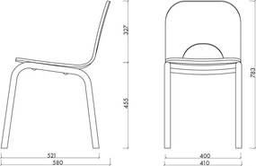 Žltá jedálenská stolička Atto – noo.ma