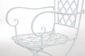 Kovová stolička Adara - Biela