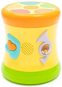 Baby Mix Obojstranný dynamický bubon, žltý