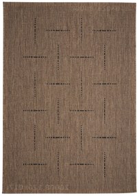 Devos koberce Kusový koberec FLOORLUX Coffee / Black 20008 Spoltex – na von aj na doma - 160x230 cm