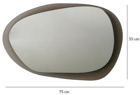 Nástenné zrkadlo AQUA 55x75 cm bronzová