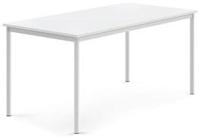 Stôl BORÅS, 1600x800x720 mm, laminát - biela, biela
