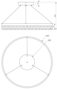 Globo 68225-36 - LED Luster na lanku SMITTY 1xLED/36W/230V