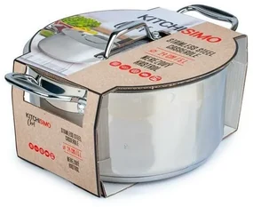 Kitchisimo Nehrdzavejúci kastról s pokrievkou Chef, 5 l, 24 cm